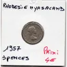 Rhodésie et Nyassaland 3 pence 1957 TTB, KM.3 Lis de Malabar