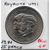 Grande Bretagne 25 pence 1981 Spl, KM.925 Charles et Diana