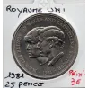 Grande Bretagne 25 pence 1981 Sup, KM.925 Charles et Diana