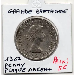 Grande Bretagne Penny 1967 Sup , KM.987 plaqué argent