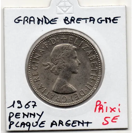 Grande Bretagne Penny 1967 Sup , KM.987 plaqué argent