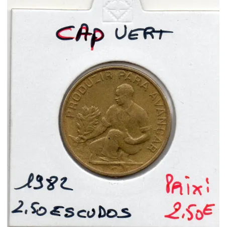Cap Vert 2.50 Escudos 1982 TTB, KM.18 pièce de monnaie