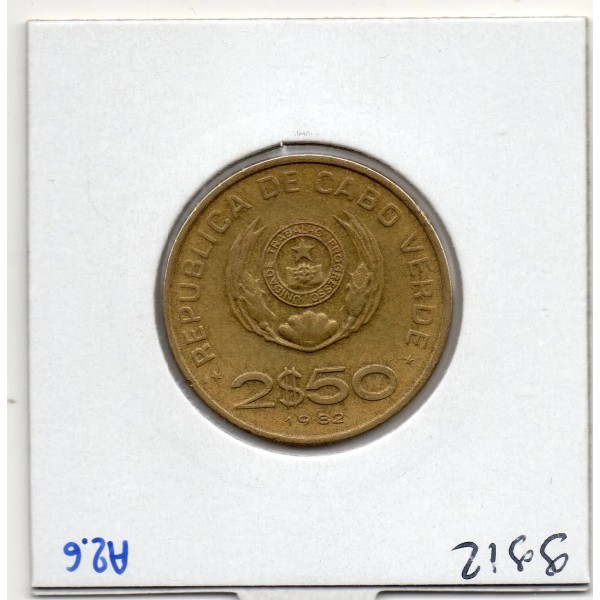 Cap Vert 2.50 Escudos 1982 TTB, KM.18 pièce de monnaie