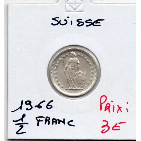 Suisse 1/2 franc 1966 Sup, KM 23 pièce de monnaie