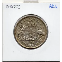 Australie florin 1954 Sup, KM.55 kangourou et emeu