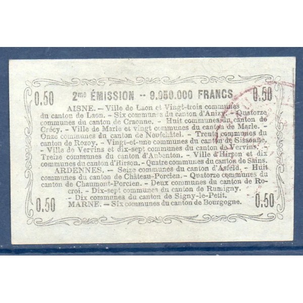 Bon régional Aisne, Ardennes et Marne (Laon) 1 franc, Sup, 16.6.1916 Pirot 02-1308 Billet