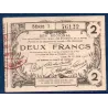 Bon régional Aisne, Ardennes et Marne (Laon) 2 francs, TTB, 16.6.1916 Pirot 02-1310 Billet