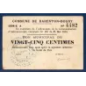 Bon municipal Barenton-Bugny 25 centimes, TB, 24.5.1915 Pirot 02-101 Billet