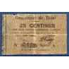Bon municipal Boué 25 centimes, TB, 4.6.1915 Pirot 02-309 Billet