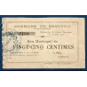Bon municipal Beauvois 25 centimes, TB+, 14.6.1915 Pirot 02-160 Billet