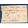 Bon de ville Chauny 50 centimes, TB, 23 et 27.7.1915 Pirot 02-479 Billet