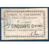 Bon municipal Croix-Fonsomme 50 centimes, AB, 4.5.1915 Pirot 02-557 Billet