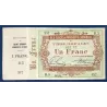 Bon Manufactures St Gobain, Chauny et Cirey 1 franc, TTB réparé, 10.10.1870 Billet