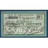 Bon ville Saint-Quentin 50 centimes, TB, 6.3.1916 Pirot 02-2045 Billet