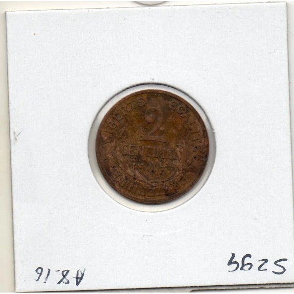 2 centimes Dupuis 1903 TTB+