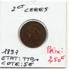 2 centimes Cérès 1897 TTB+, France pièce de monnaie