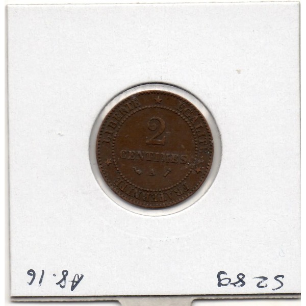2 centimes Cérès 1892 TTB+