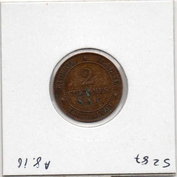 2 centimes Cérès 1892 Sup-