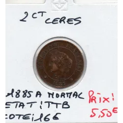 2 centimes Cérès 1885 moyen A TTB