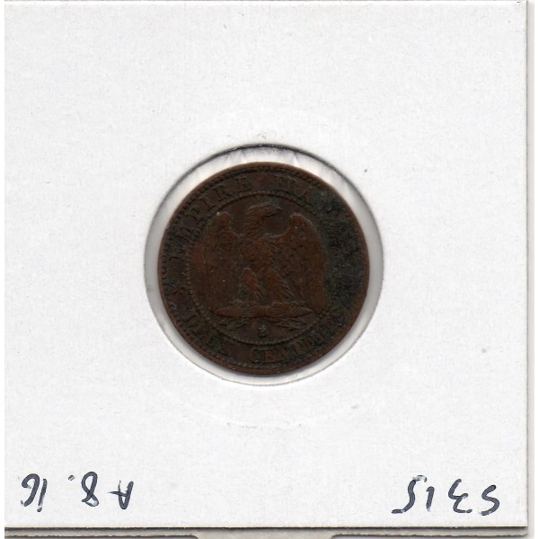 2 centimes Napoléon III tête nue 1856 B Rouen TB