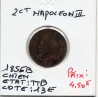 2 centimes Napoléon III tête nue 1855 B Chien Rouen TTB