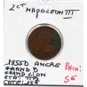 2 centimes Napoléon III tête nue 1855 Grand D Ancre grand Lion TTB