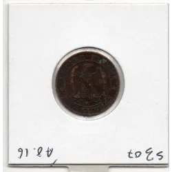 2 centimes Napoléon III tête nue 1855 W ancre Lille TTB+