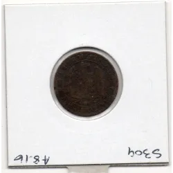 2 centimes Napoléon III tête nue 1855 petit D Chien grand Lion TB