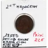 2 centimes Napoléon III tête nue 1855 petit D Ancre grand Lion TTB-