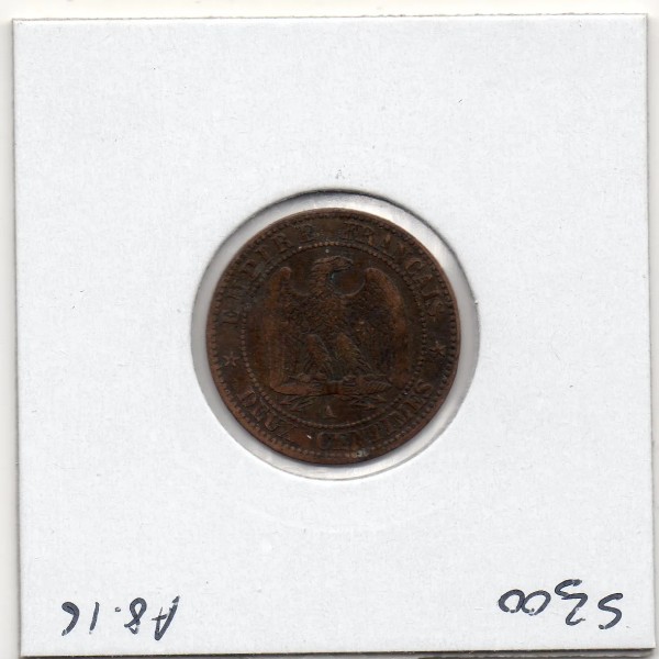 2 centimes Napoléon III tête nue 1854 A Paris TTB, France pièce de monnaie