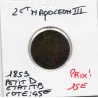 2 centimes Napoléon III tête nue 1853 petit D Lyon TB