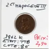 2 centimes Napoléon III tête laurée 1862 K Bordeaux TTB