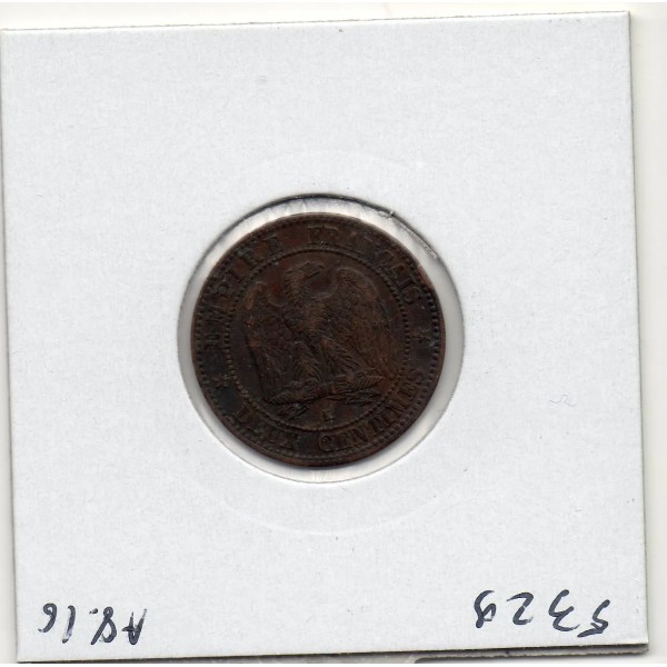 2 centimes Napoléon III tête laurée 1862 K Bordeaux TTB+