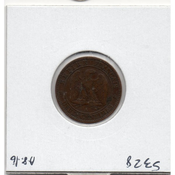 2 centimes Napoléon III tête laurée 1862 A Paris TTB-