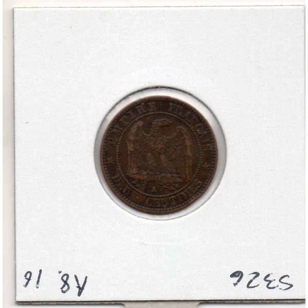 2 centimes Napoléon III tête laurée 1862 A Paris TTB