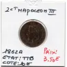 2 centimes Napoléon III tête laurée 1862 A Paris TTB