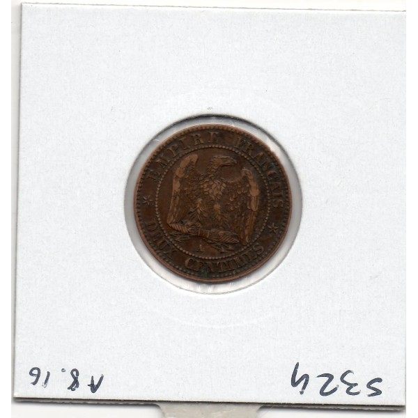 2 centimes Napoléon III tête laurée 1862 A Paris TTB
