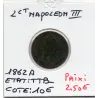 2 centimes Napoléon III tête laurée 1862 A Paris TTB-