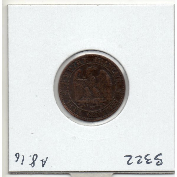 2 centimes Napoléon III tête laurée 1861 K Bordeaux TTB-