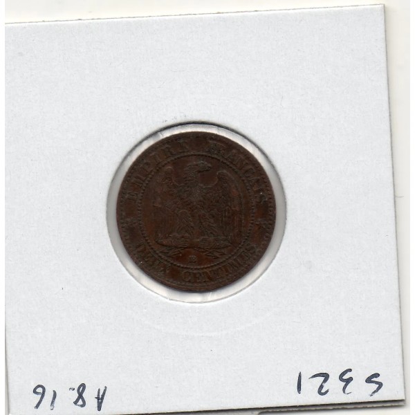 2 centimes Napoléon III tête laurée 1861 BB Strasbourg TTB+