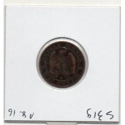 2 centimes Napoléon III tête laurée 1861 BB Strasbourg TTB-