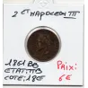 2 centimes Napoléon III tête laurée 1861 BB Strasbourg TTB