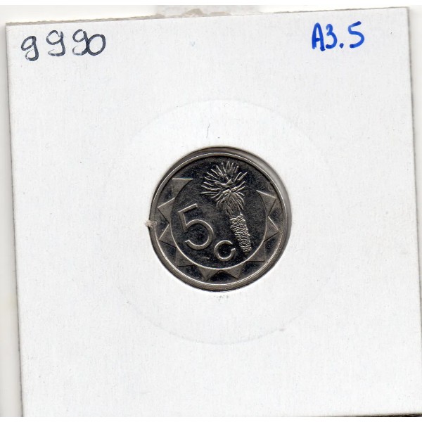 Namibie 5 cents 2007 Spl, KM.1 Aloès de Mopane