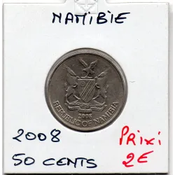 Namibie 50 cents 2008 Sup+, KM.3 Aloe dichotoma