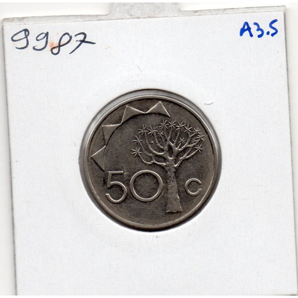 Namibie 50 cents 2008 Sup+, KM.3 Aloe dichotoma