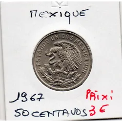 Mexique 50 centavos 1967 Sup, KM.451 Cuauhtemoc