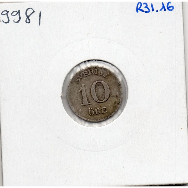 Suède 10 Ore 1917 TTB, KM.780 Gustaf V