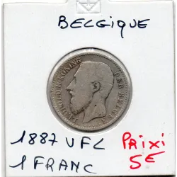 Belgique 1 Franc 1887 en Flamand TB, KM.29 Leopold II