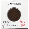 Vatican 1/2 Baiocchi 1850 R Rome TTB-, KM.1355 Pius Pie IX