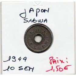 Japon 10 Sen Showa an 19 1944 TTB, KM.Y64 Zinc